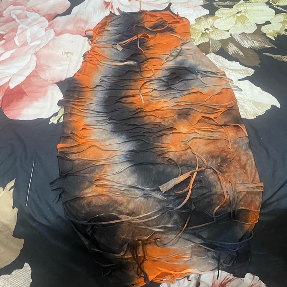 SHEIN Dresses & Skirts - Orange and Black Tie-Dye Dress